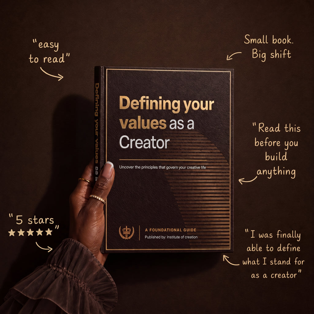 Defining your values as a Creator